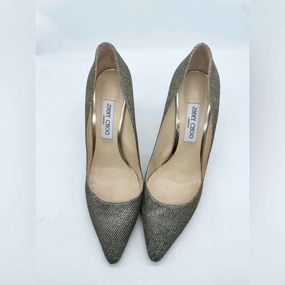 Jimmy Choo Gold Glitter Romy 100mm pumps EU41 - Picture 11 of 11